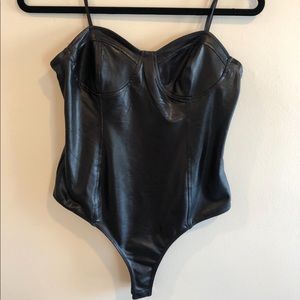 Pleather bodysuit